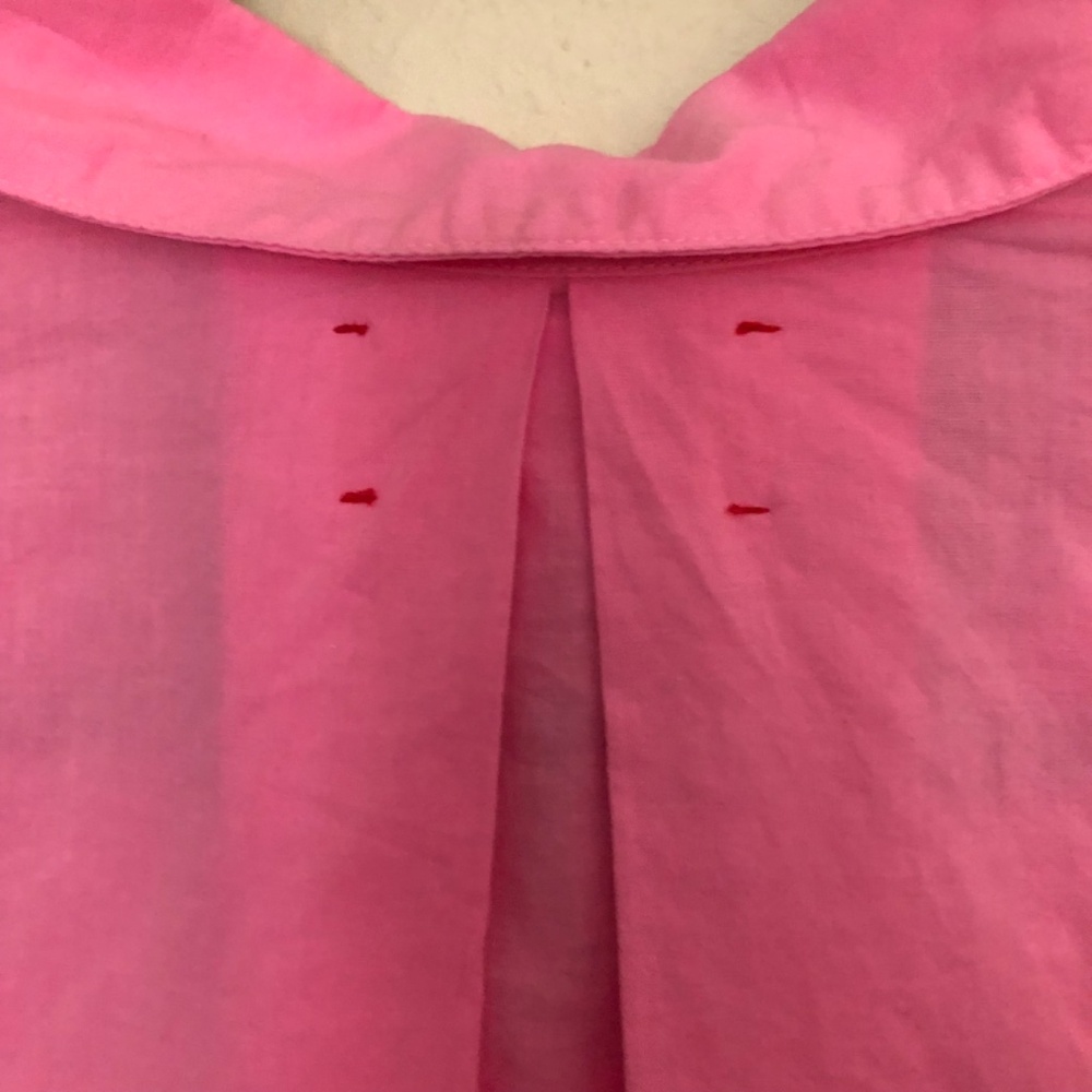 Xirena Elody blouson top ruffle cuffs button front cinch tie waist 3/4 sleeves - Picture 6 of 12